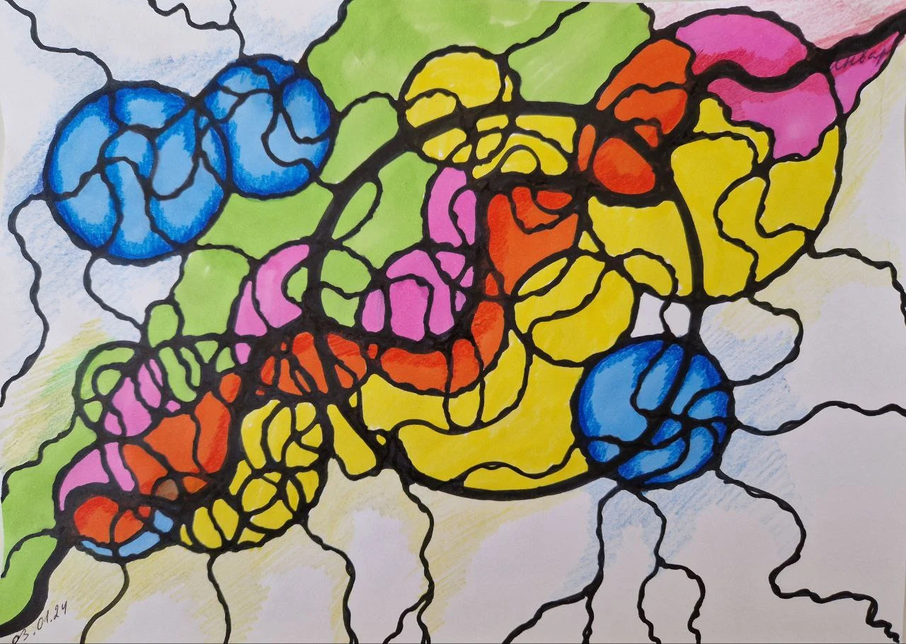 Chernik Art NeuroGraphica illustration representing clarity, new perspectives, creative thinking and discovering new possibilities.